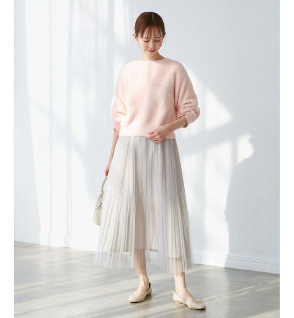 Rope&rsquo;Picnic「fluffy knitフラッフィーニット/ふわふわMIXフェザーニットプルオーバー/洗濯機OK」|ニット・セーター|