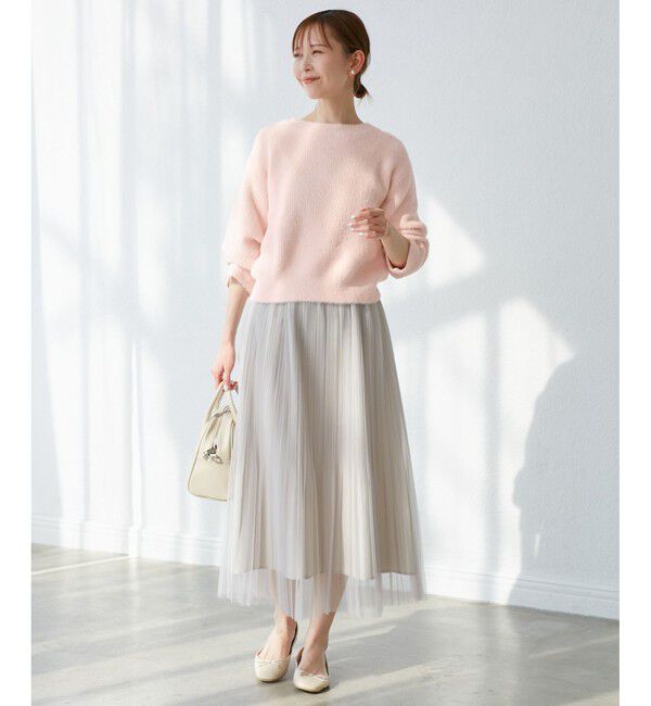 Rope&rsquo;Picnic「fluffy knitフラッフィーニット/ふわふわMIXフェザーニットプルオーバー/洗濯機OK」|ニット・セーター|