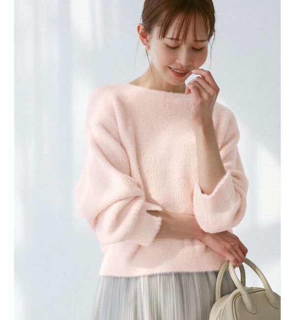 Rope&rsquo;Picnic「fluffy knitフラッフィーニット/ふわふわMIXフェザーニットプルオーバー/洗濯機OK」|ニット・セーター|