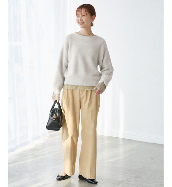 Rope&rsquo;Picnic「fluffy knitフラッフィーニット/ふわふわMIXフェザーニットプルオーバー/洗濯機OK」|ニット・セーター|