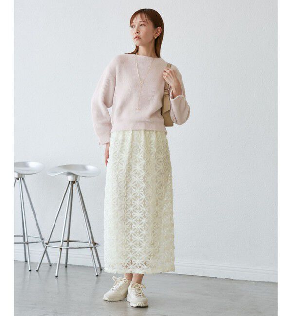 Rope&rsquo;Picnic「fluffy knitフラッフィーニット/ふわふわMIXフェザーニットプルオーバー/洗濯機OK」|ニット・セーター|