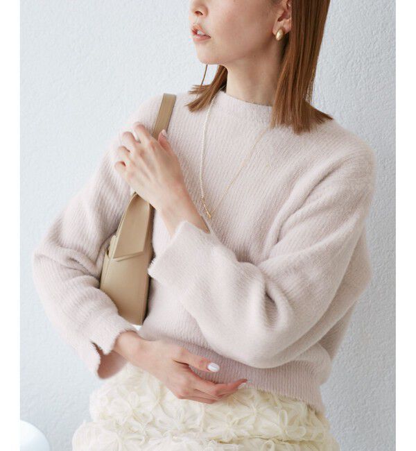 Rope&rsquo;Picnic「fluffy knitフラッフィーニット/ふわふわMIXフェザーニットプルオーバー/洗濯機OK」|ニット・セーター|