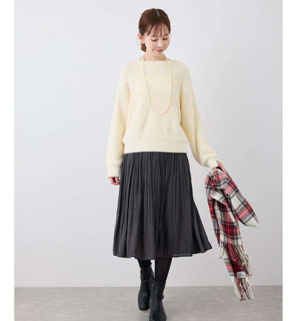 Rope&rsquo;Picnic「fluffy knitフラッフィーニット/ふわふわMIXフェザーニットプルオーバー/洗濯機OK」|ニット・セーター|