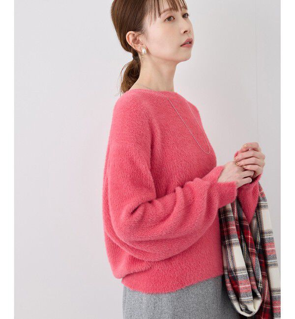 Rope&rsquo;Picnic「fluffy knitフラッフィーニット/ふわふわMIXフェザーニットプルオーバー/洗濯機OK」|ニット・セーター|