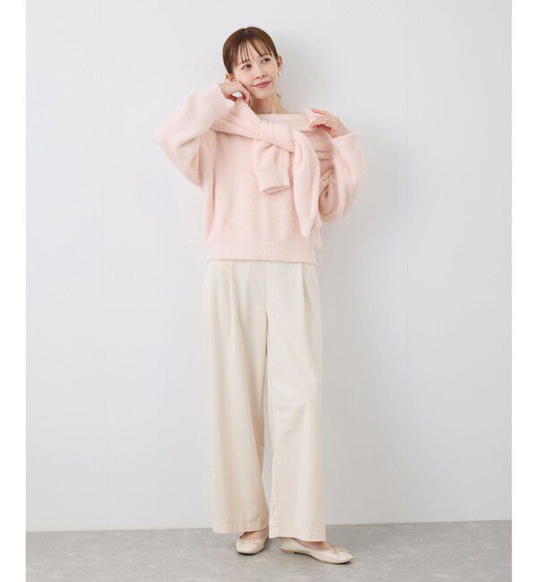 Rope&rsquo;Picnic「fluffy knitフラッフィーニット/ふわふわMIXフェザーニットプルオーバー/洗濯機OK」|ニット・セーター|