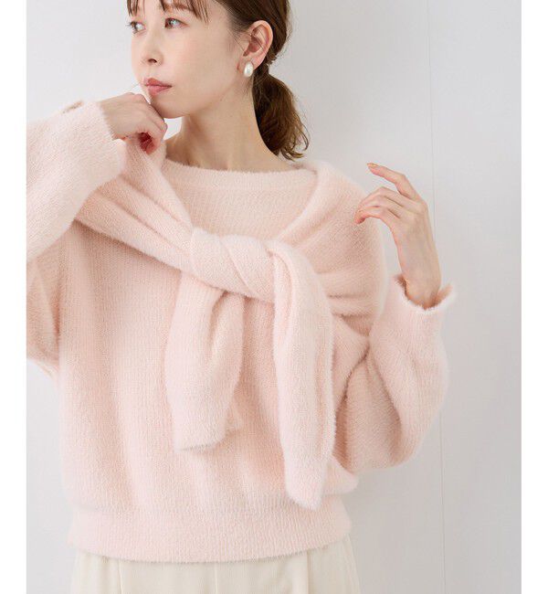 Rope&rsquo;Picnic「fluffy knitフラッフィーニット/ふわふわMIXフェザーニットプルオーバー/洗濯機OK」|ニット・セーター|
