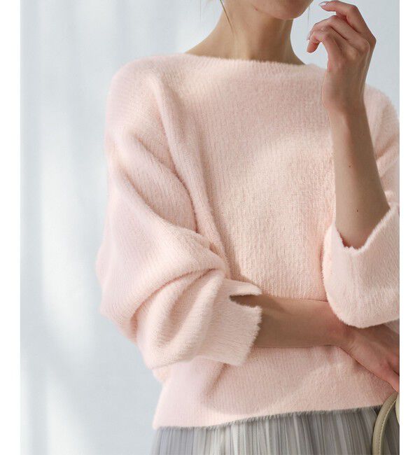 Rope&rsquo;Picnic「fluffy knitフラッフィーニット/ふわふわMIXフェザーニットプルオーバー/洗濯機OK」|ニット・セーター|ローズピンク(64)