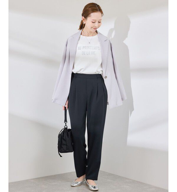 Rope&rsquo;Picnic「【イージーケア】ジョーゼットスラックスパンツ/セットアップ対応」|チノ|