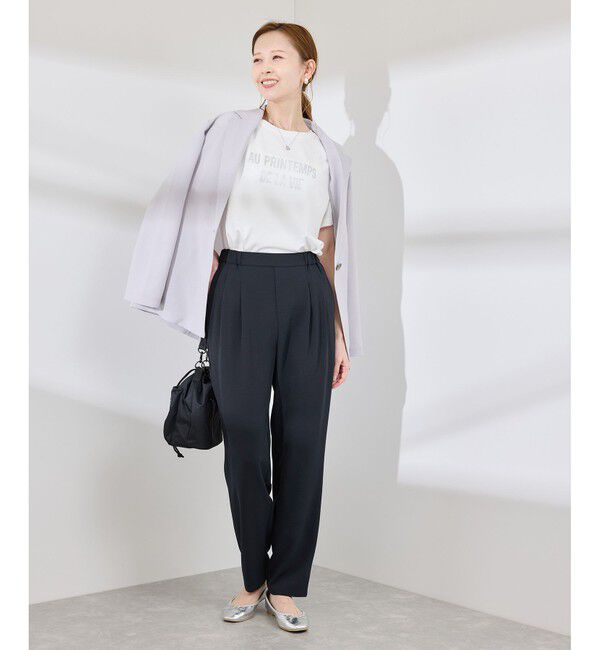 Rope&rsquo;Picnic「【イージーケア】ジョーゼットスラックスパンツ/セットアップ対応」|チノ|