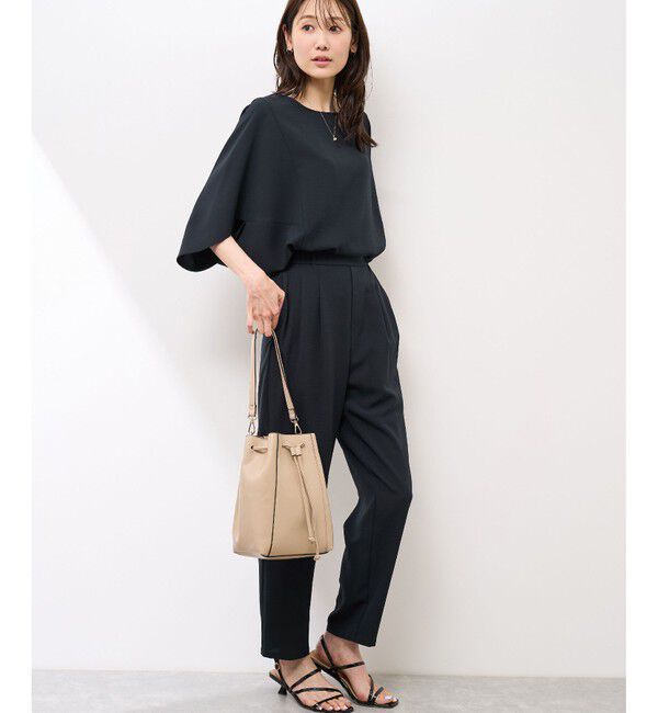 Rope&rsquo;Picnic「【イージーケア】ジョーゼットスラックスパンツ/セットアップ対応」|チノ|