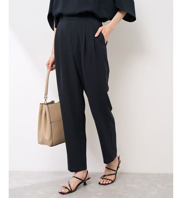 Rope&rsquo;Picnic「【イージーケア】ジョーゼットスラックスパンツ/セットアップ対応」|チノ|