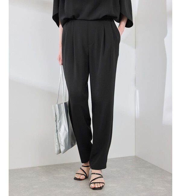 Rope&rsquo;Picnic「【イージーケア】ジョーゼットスラックスパンツ/セットアップ対応」|チノ|