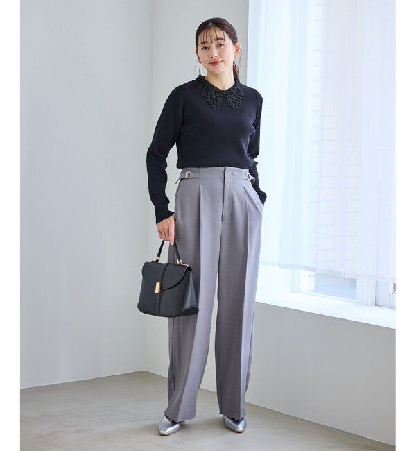 Rope&rsquo;Picnic「レースカラーニット」|ニット・セーター|