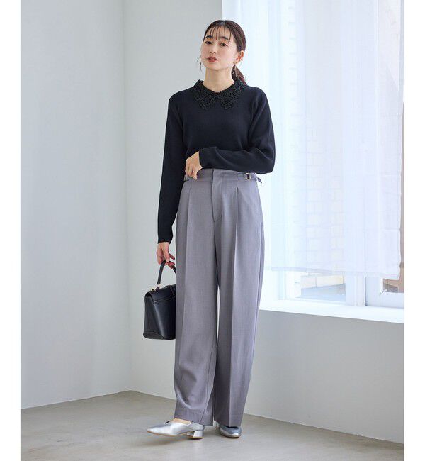 Rope&rsquo;Picnic「レースカラーニット」|ニット・セーター|