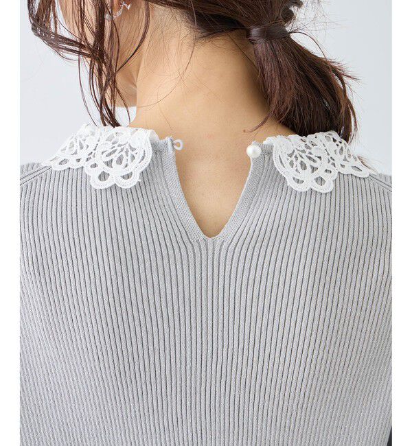 Rope&rsquo;Picnic「レースカラーニット」|ニット・セーター|