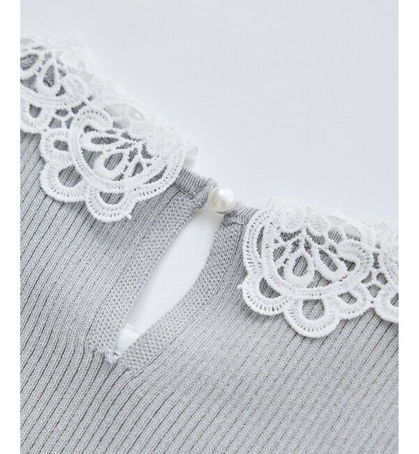 Rope&rsquo;Picnic「レースカラーニット」|ニット・セーター|