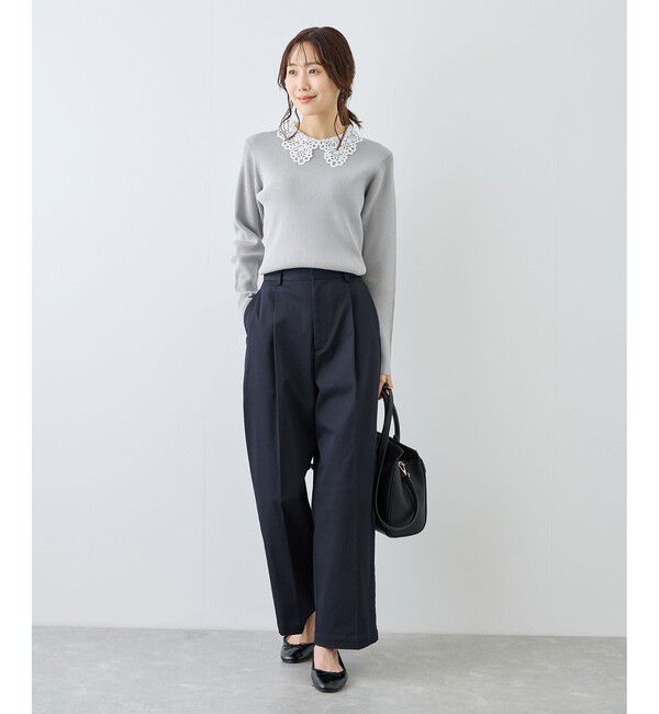 Rope&rsquo;Picnic「レースカラーニット」|ニット・セーター|