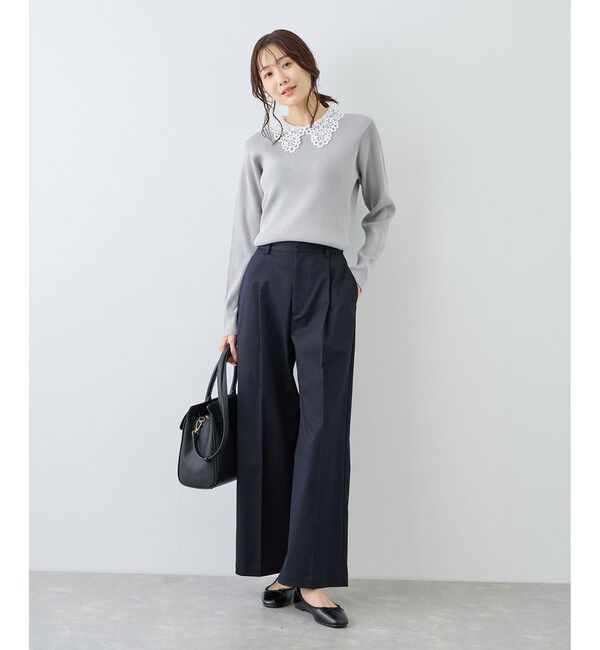 Rope&rsquo;Picnic「レースカラーニット」|ニット・セーター|