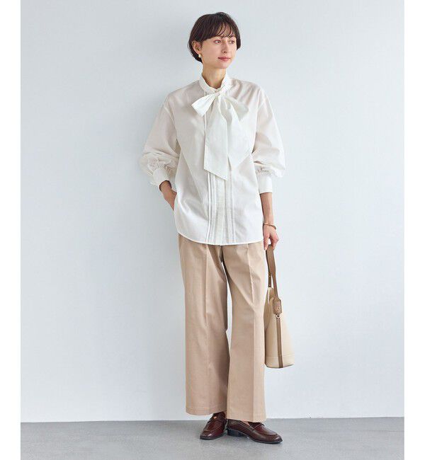 Rope&rsquo;Picnic「ボウタイリボンシャツ/花粉ガード・防シワ」|シャツ・ブラウス|