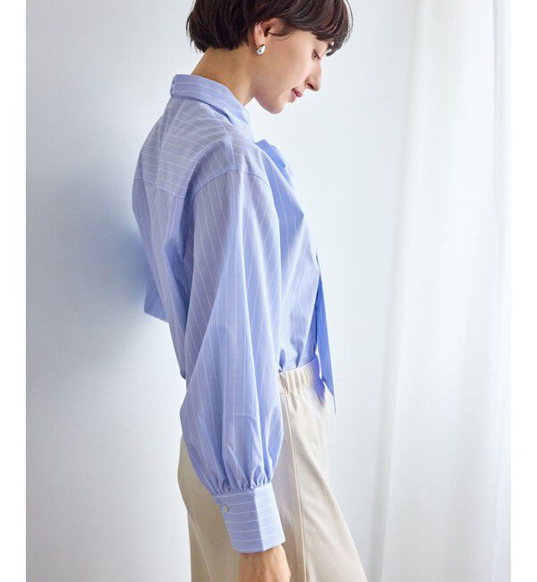 Rope&rsquo;Picnic「ボウタイリボンシャツ/花粉ガード・防シワ」|シャツ・ブラウス|