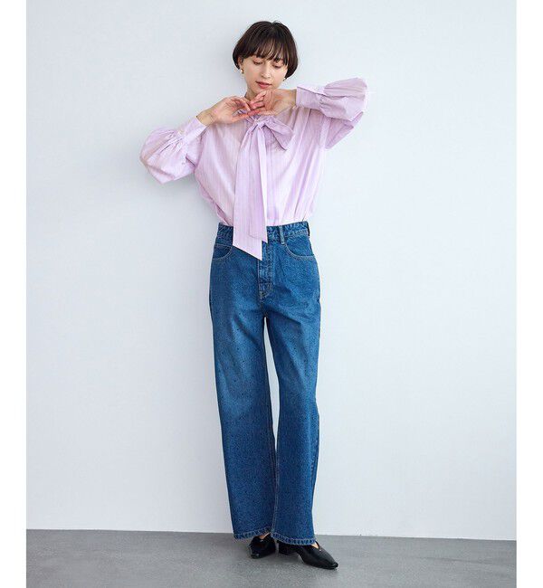 Rope&rsquo;Picnic「ボウタイリボンシャツ/花粉ガード・防シワ」|シャツ・ブラウス|