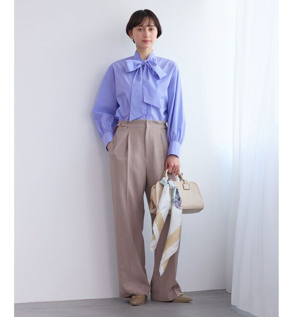 Rope&rsquo;Picnic「ボウタイリボンシャツ/花粉ガード・防シワ」|シャツ・ブラウス|