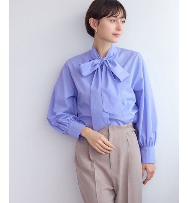 Rope&rsquo;Picnic「ボウタイリボンシャツ/花粉ガード・防シワ」|シャツ・ブラウス|