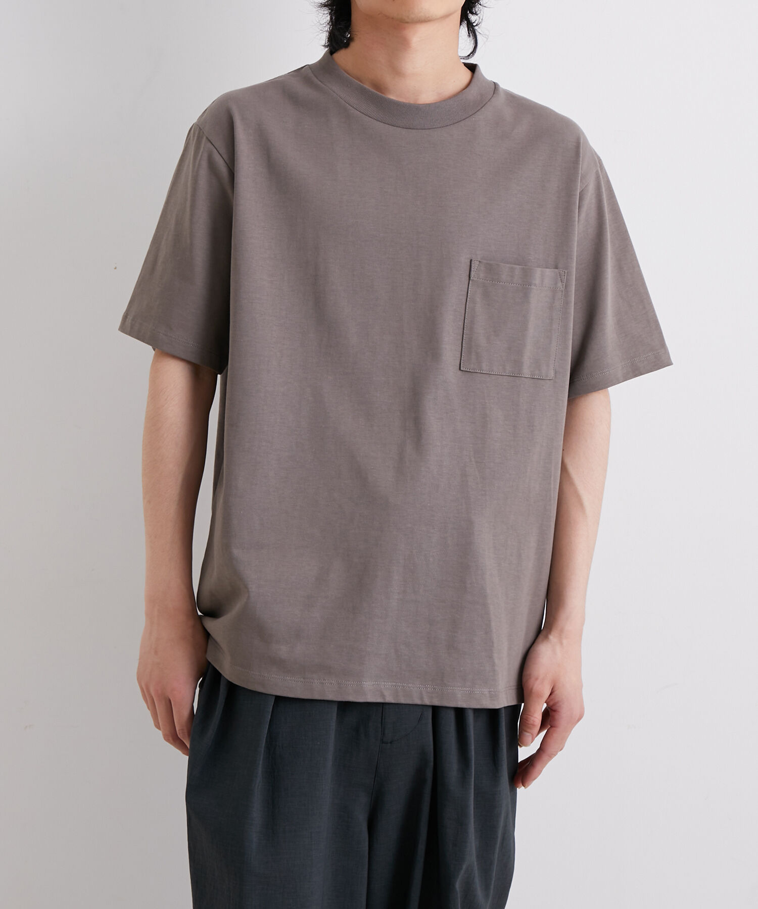 ADAM ET ROPE'「〈汗染み防止〉スエット ガード ベーシック ポケット Tシャツ」|Tシャツ・カットソー|