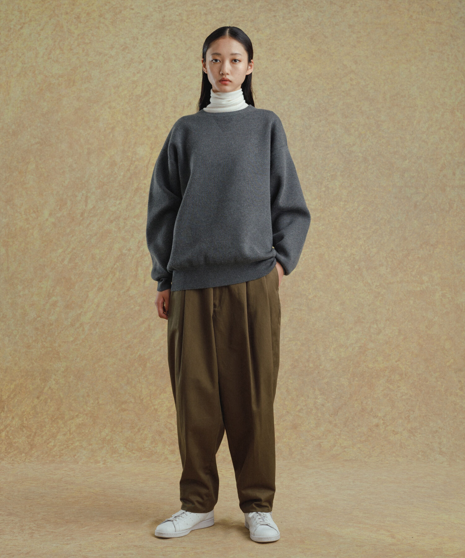 ADAM ET ROPE'「杢スウェット クルーネック ニットプルオーバー / ヘビーウエイト / ユニセックス」|ニット・セーター|