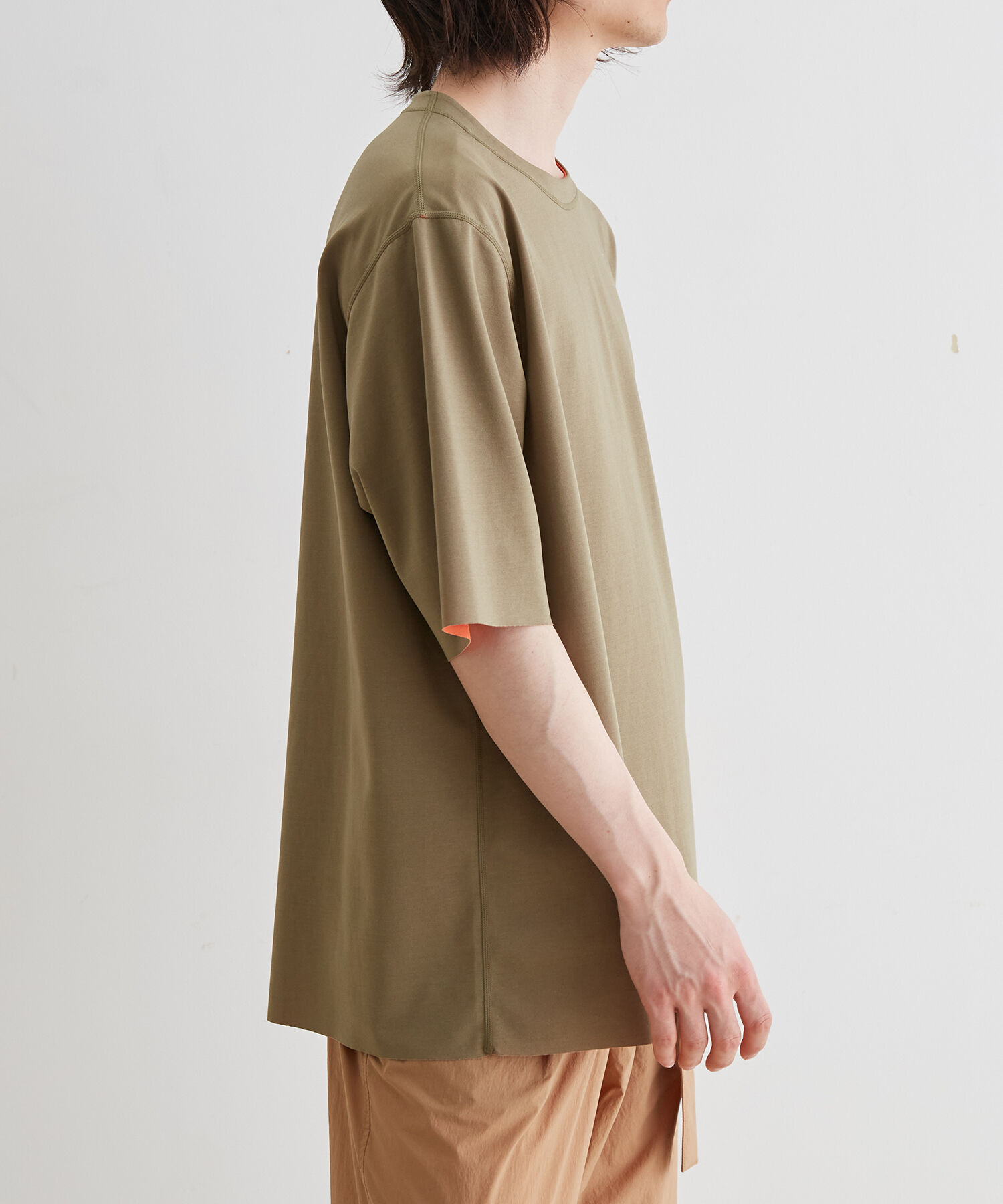 ADAM ET ROPE'「《定番》ハイゲージ シャンブレー リバーシブル Tシャツ」|Tシャツ・カットソー|