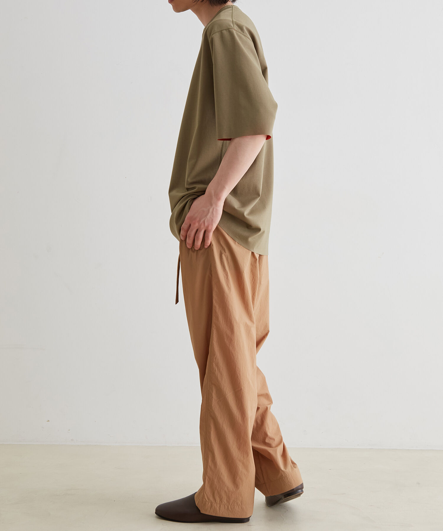 ADAM ET ROPE'「《定番》ハイゲージ シャンブレー リバーシブル Tシャツ」|Tシャツ・カットソー|