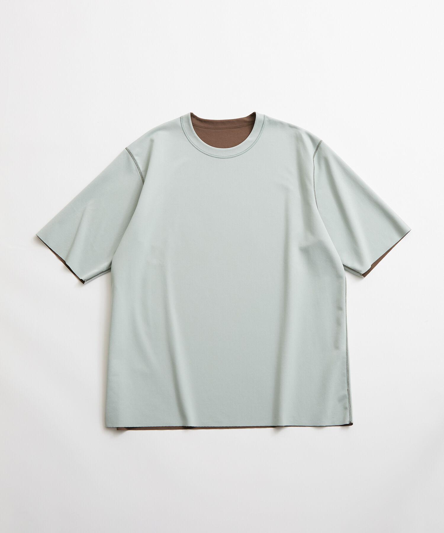 ADAM ET ROPE'「《定番》ハイゲージ シャンブレー リバーシブル Tシャツ」|Tシャツ・カットソー|