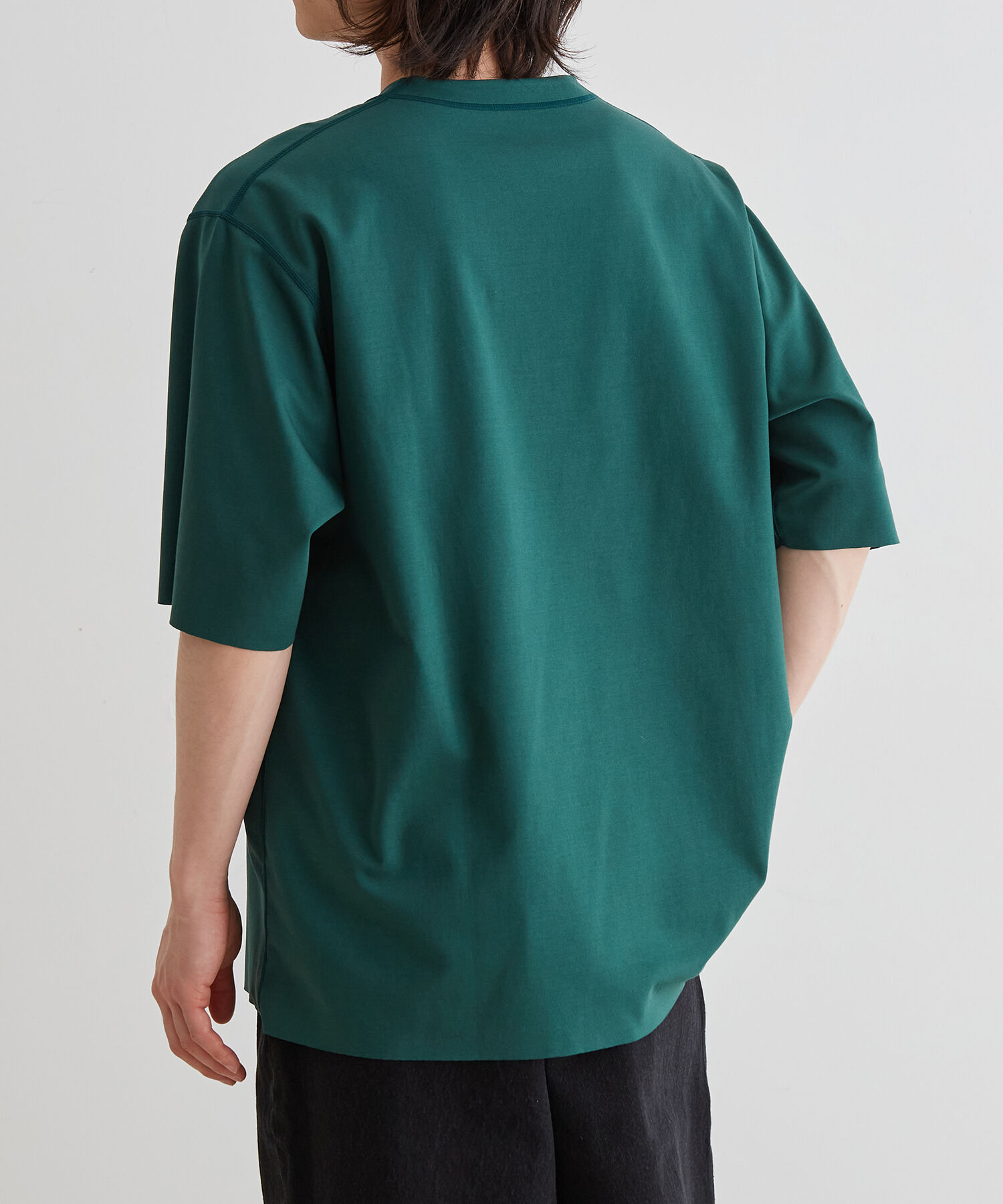 ADAM ET ROPE'「《定番》ハイゲージ シャンブレー リバーシブル Tシャツ」|Tシャツ・カットソー|