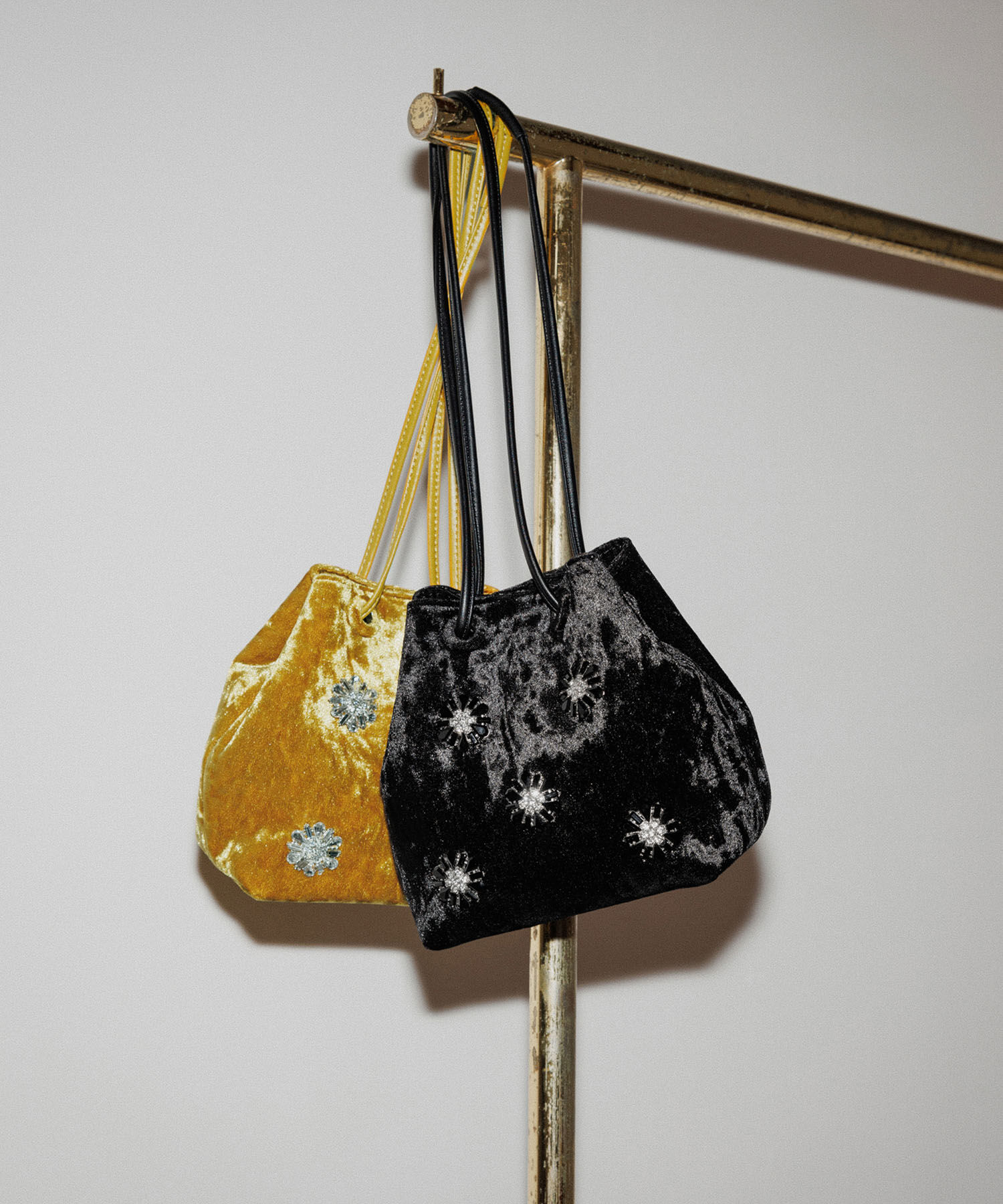 ADAM ET ROPE'「【サステナブル】ビジュー2WAY巾着バッグ」|ショルダー・メッセンジャー|