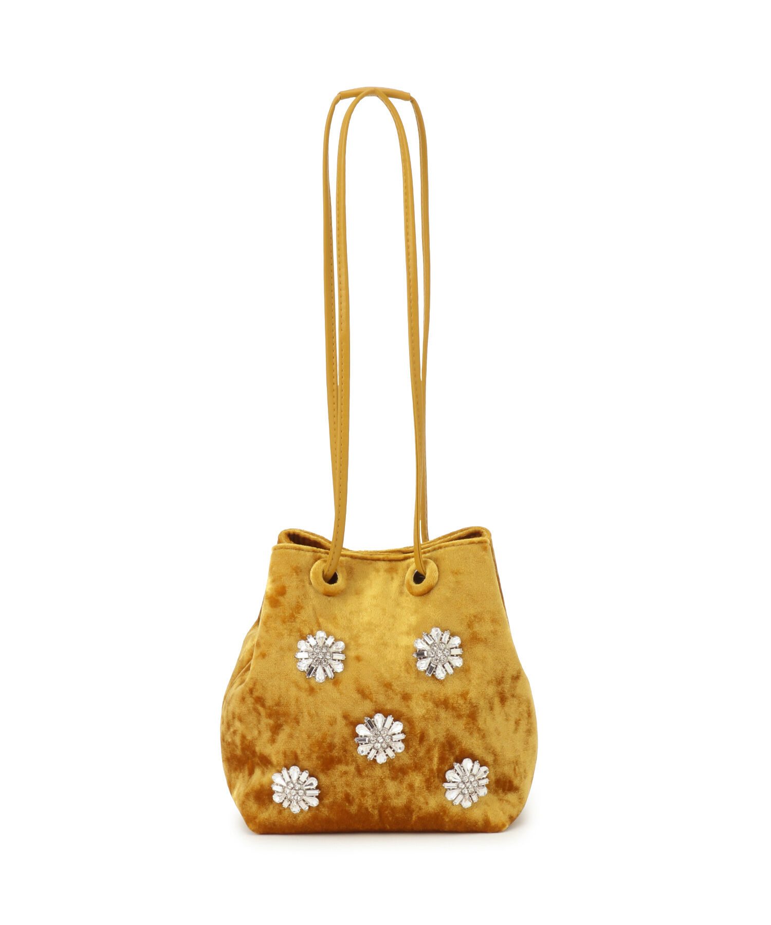 ADAM ET ROPE'「【サステナブル】ビジュー2WAY巾着バッグ」|ショルダー・メッセンジャー|