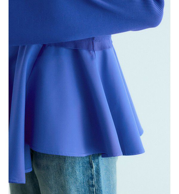 ADAM ET ROPE'「【サステナブル】・【オケージョン】・【洗える】ペプラムコンビニットプルオーバー」|ニット・セーター|