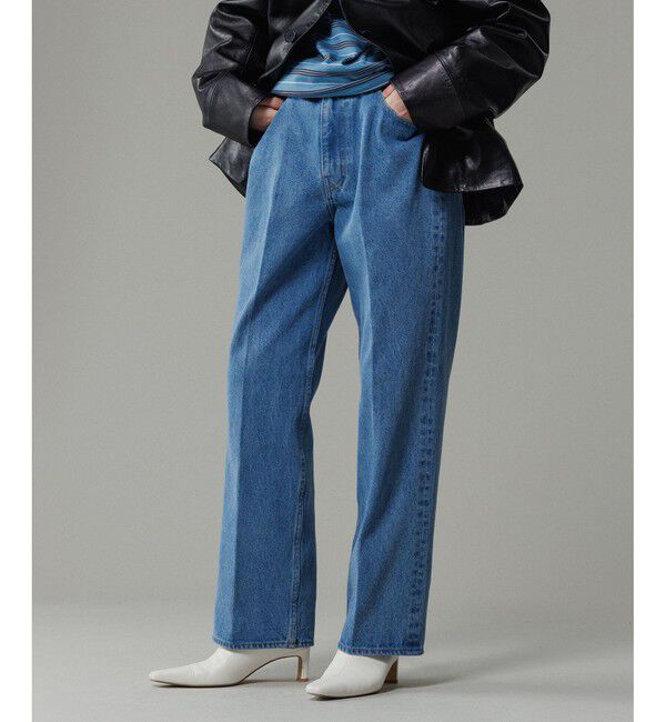 ADAM ET ROPE'「ブリーチ ストレート スラックスデニム / ADAM ET ROPE' JEANS -IMAG-」|デニム|
