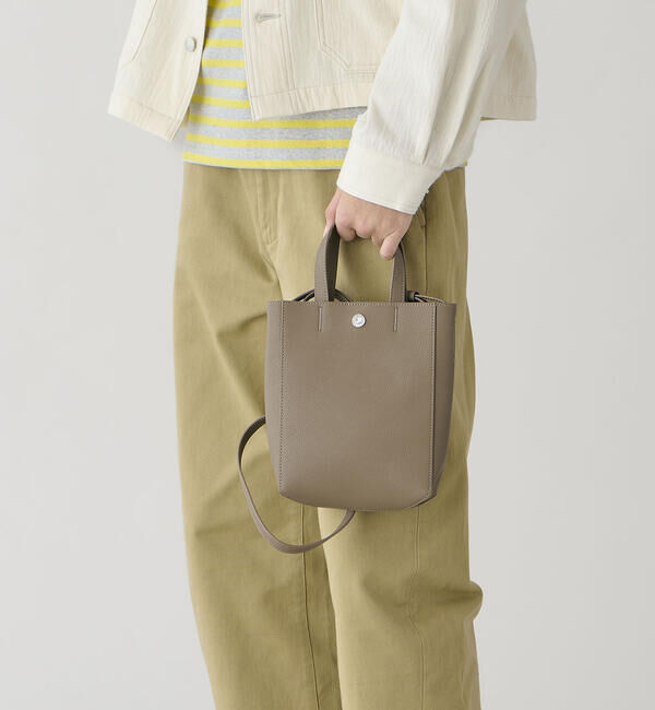 ORCIVAL「ORCIVAL | ダブルフェイスレザー 2WAYトートバッグ UNISEX」|ショルダー・メッセンジャー|TAUPE