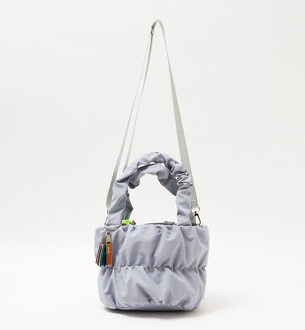 Rouge vif「【cheek/チーク】2WAY ギャザー キンチャクトートバッグ」|ショルダー・メッセンジャー|グレー