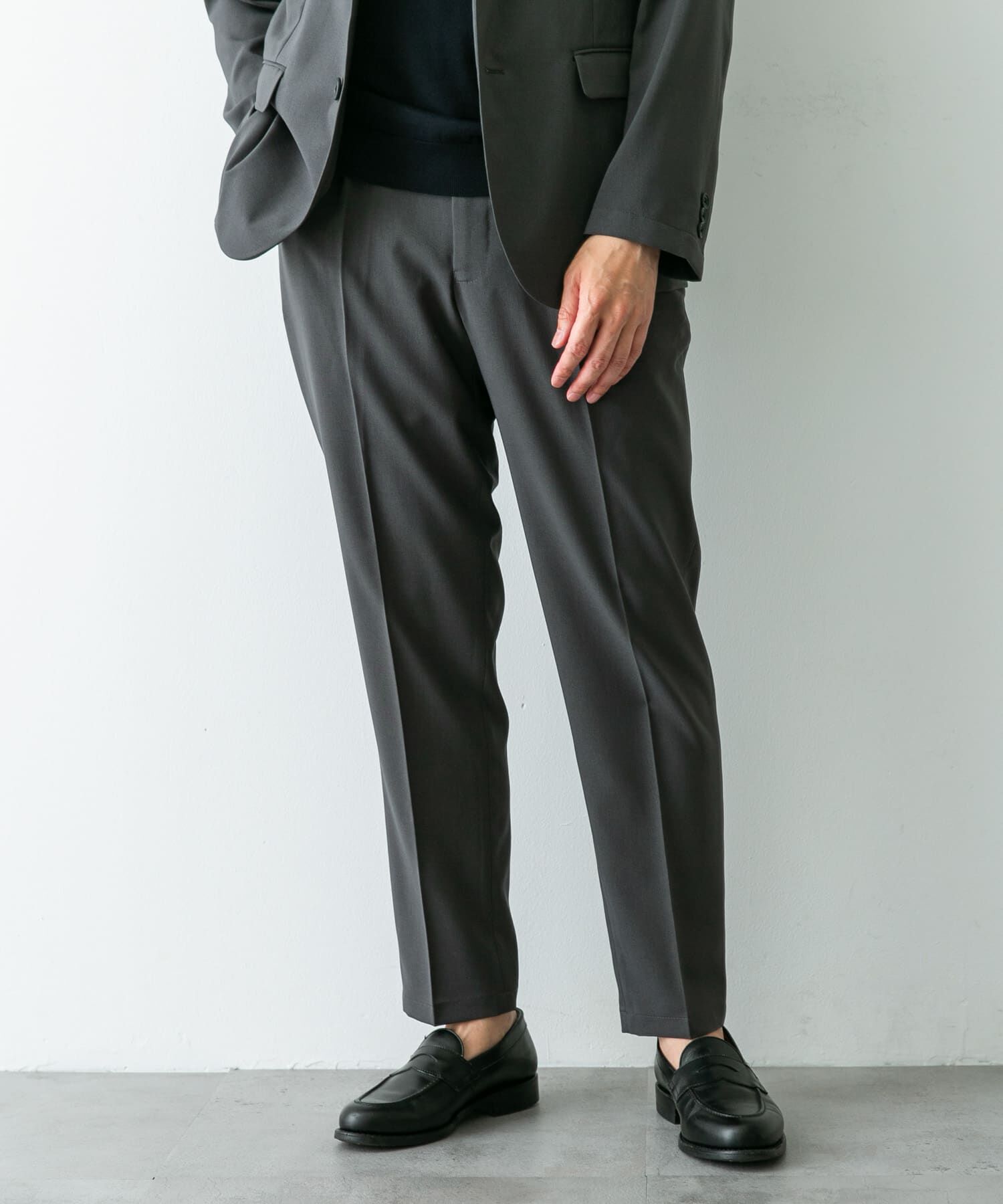URBAN RESEARCH DOORS「『イージーケア』LIFE STYLE TAILOR　メランジトロストレッチパンツ」|スラックス|