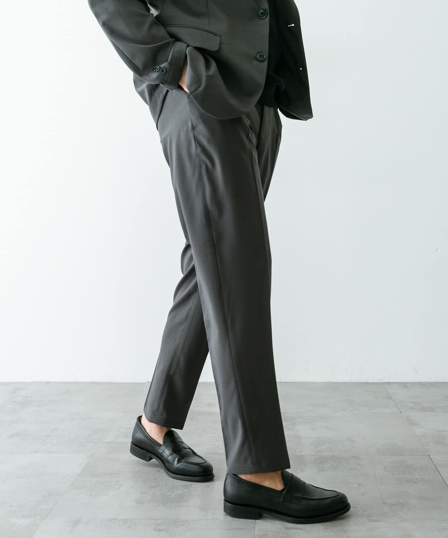URBAN RESEARCH DOORS「『イージーケア』LIFE STYLE TAILOR　メランジトロストレッチパンツ」|スラックス|