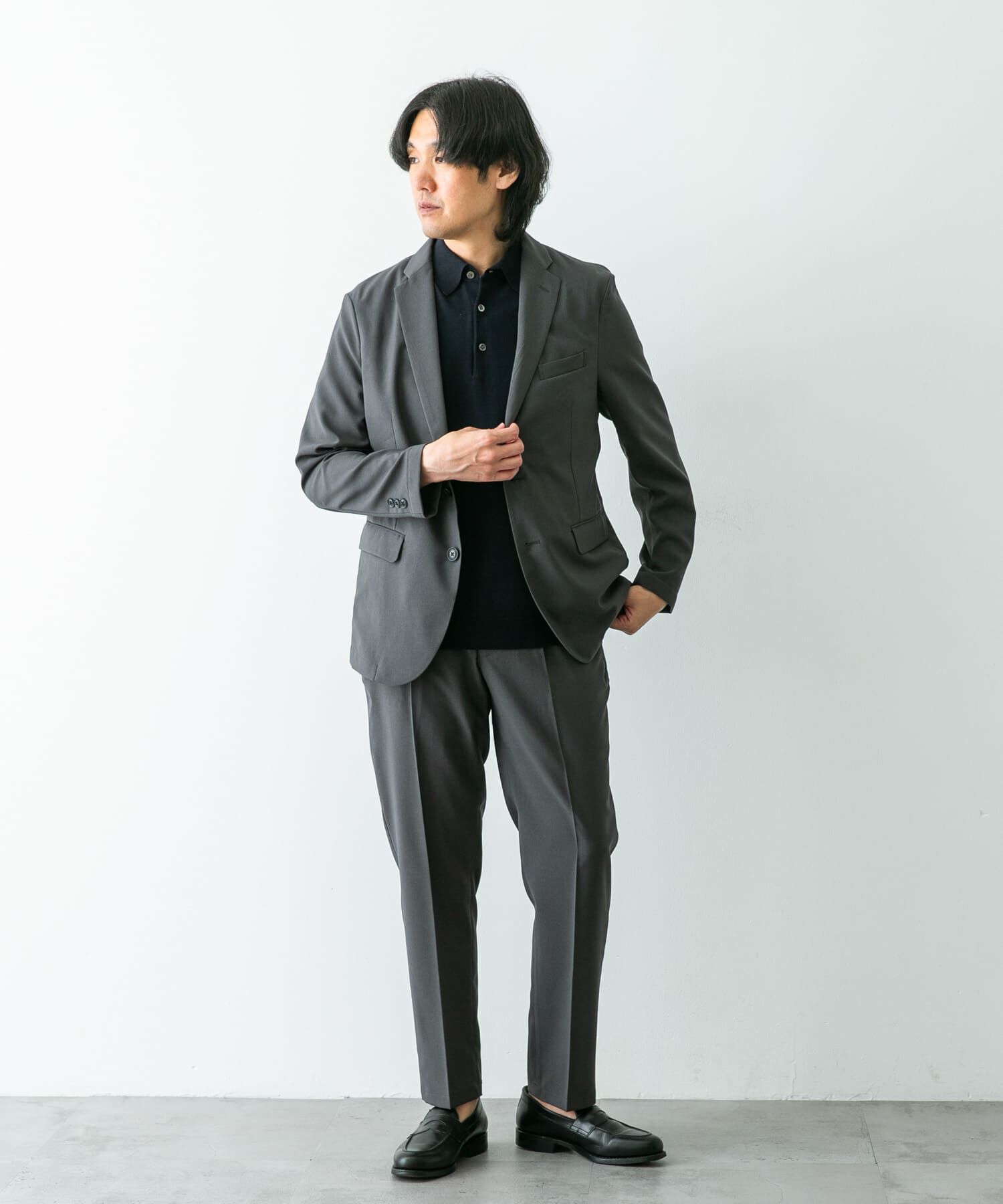 URBAN RESEARCH DOORS「『イージーケア』LIFE STYLE TAILOR　メランジトロストレッチパンツ」|スラックス|