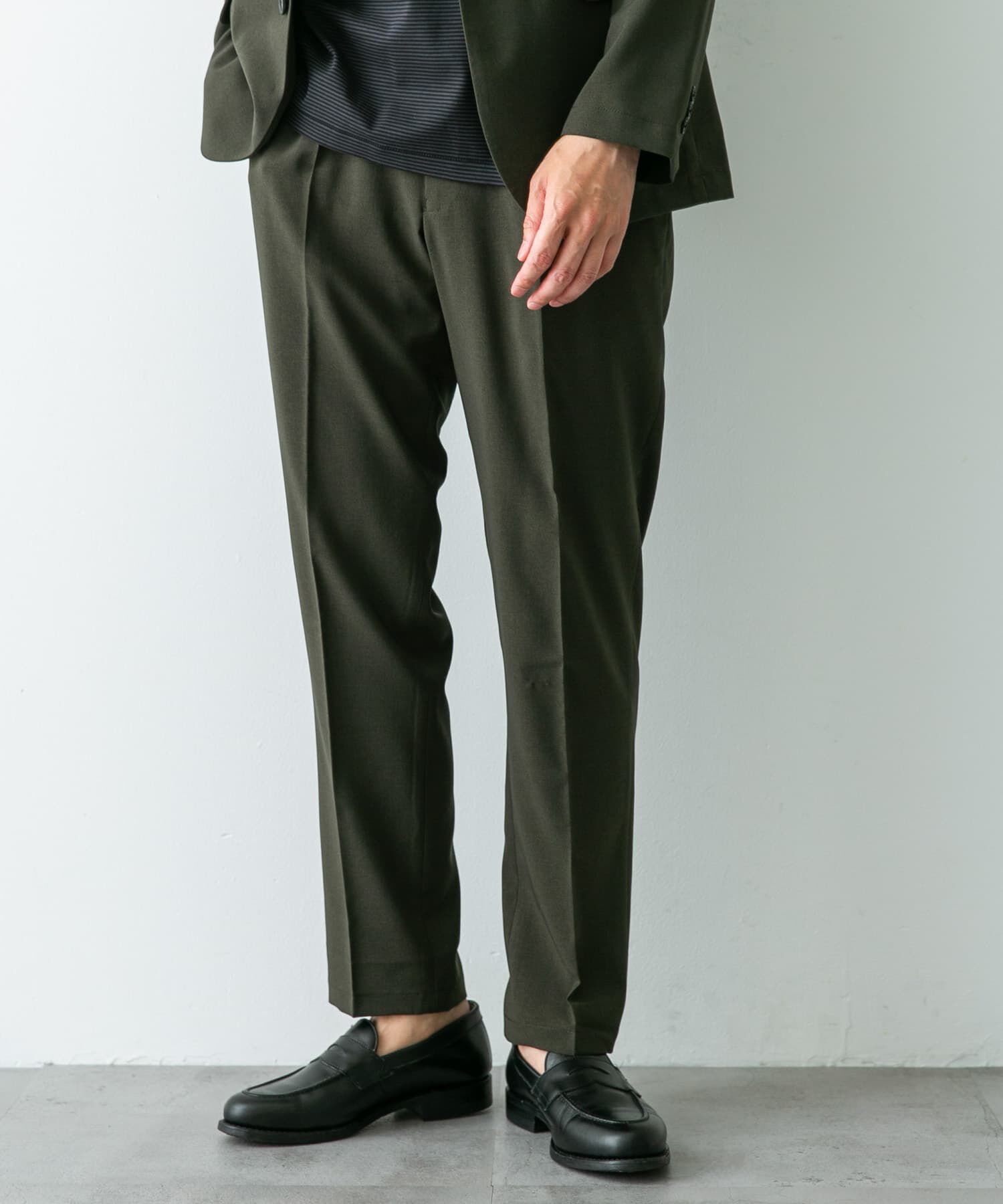 URBAN RESEARCH DOORS「『イージーケア』LIFE STYLE TAILOR　メランジトロストレッチパンツ」|スラックス|