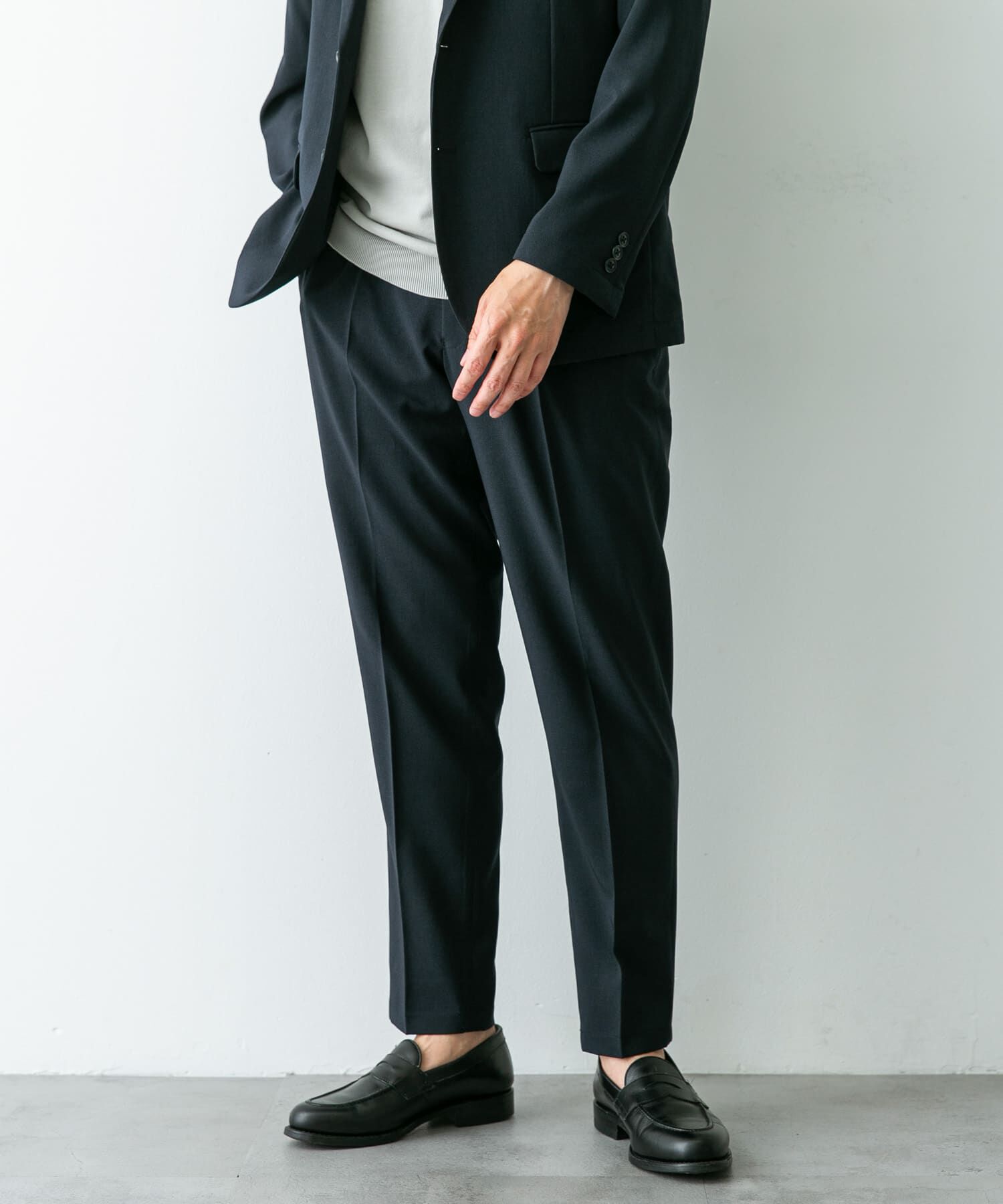 URBAN RESEARCH DOORS「『イージーケア』LIFE STYLE TAILOR　メランジトロストレッチパンツ」|スラックス|