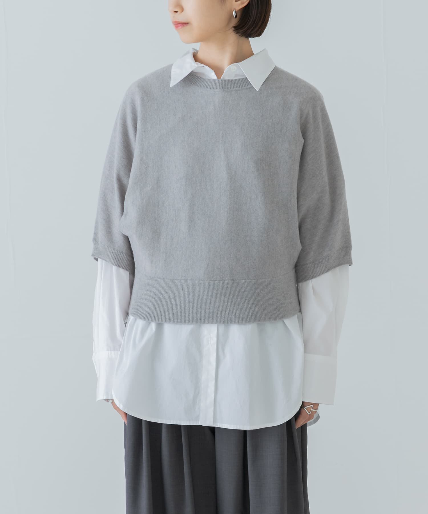 URBAN RESEARCH「ウールハーフスリーブドルマンニット」|ニット・セーター|