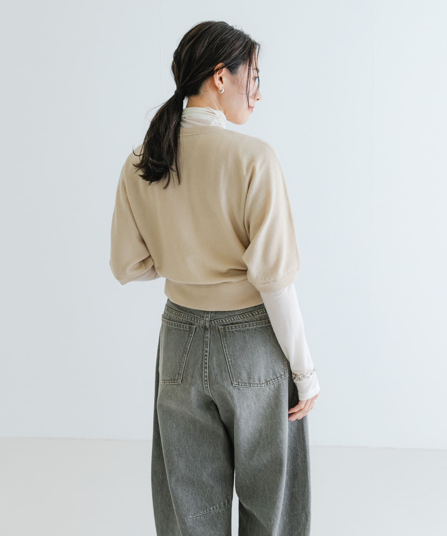 URBAN RESEARCH「ウールハーフスリーブドルマンニット」|ニット・セーター|