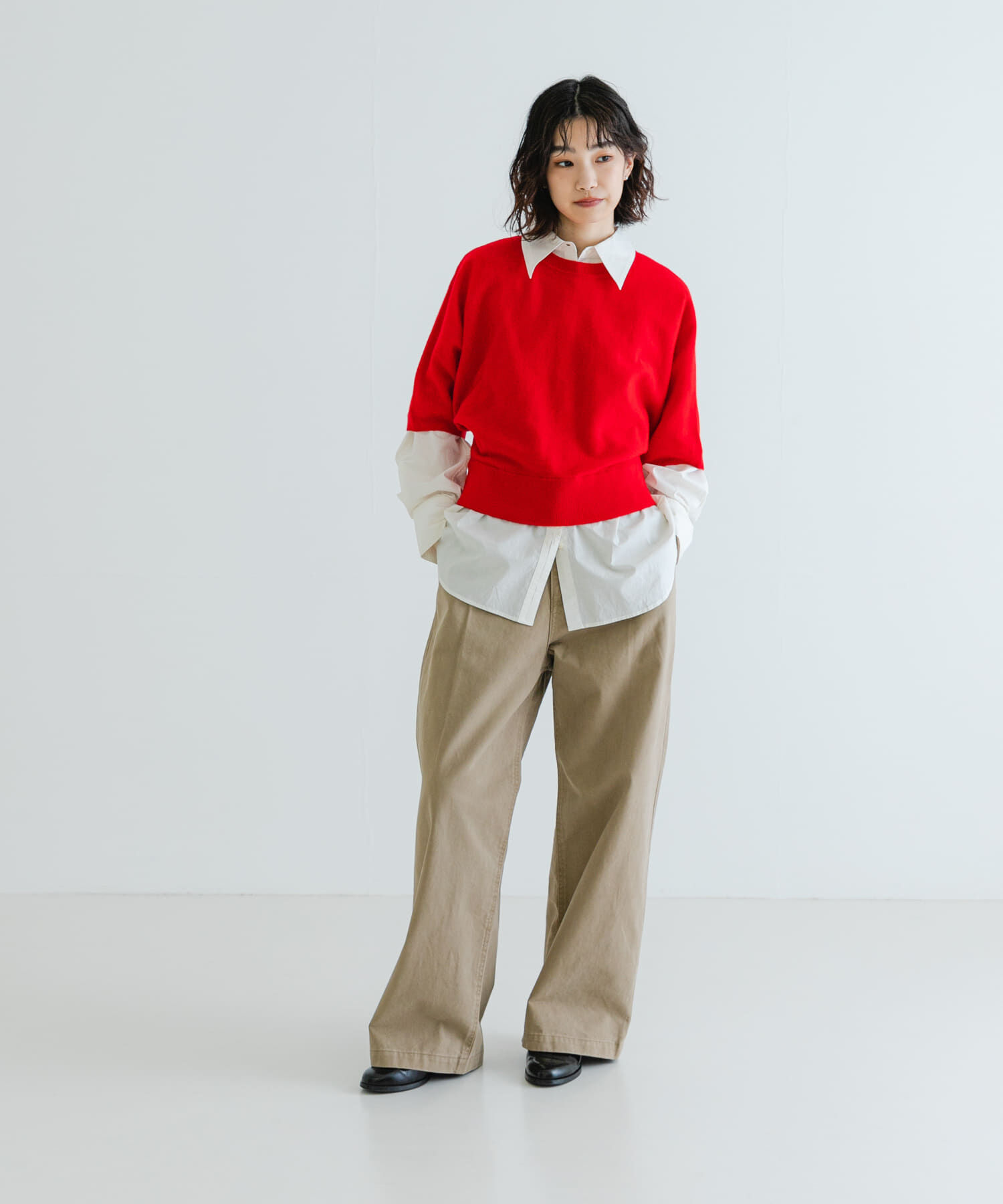 URBAN RESEARCH「ウールハーフスリーブドルマンニット」|ニット・セーター|