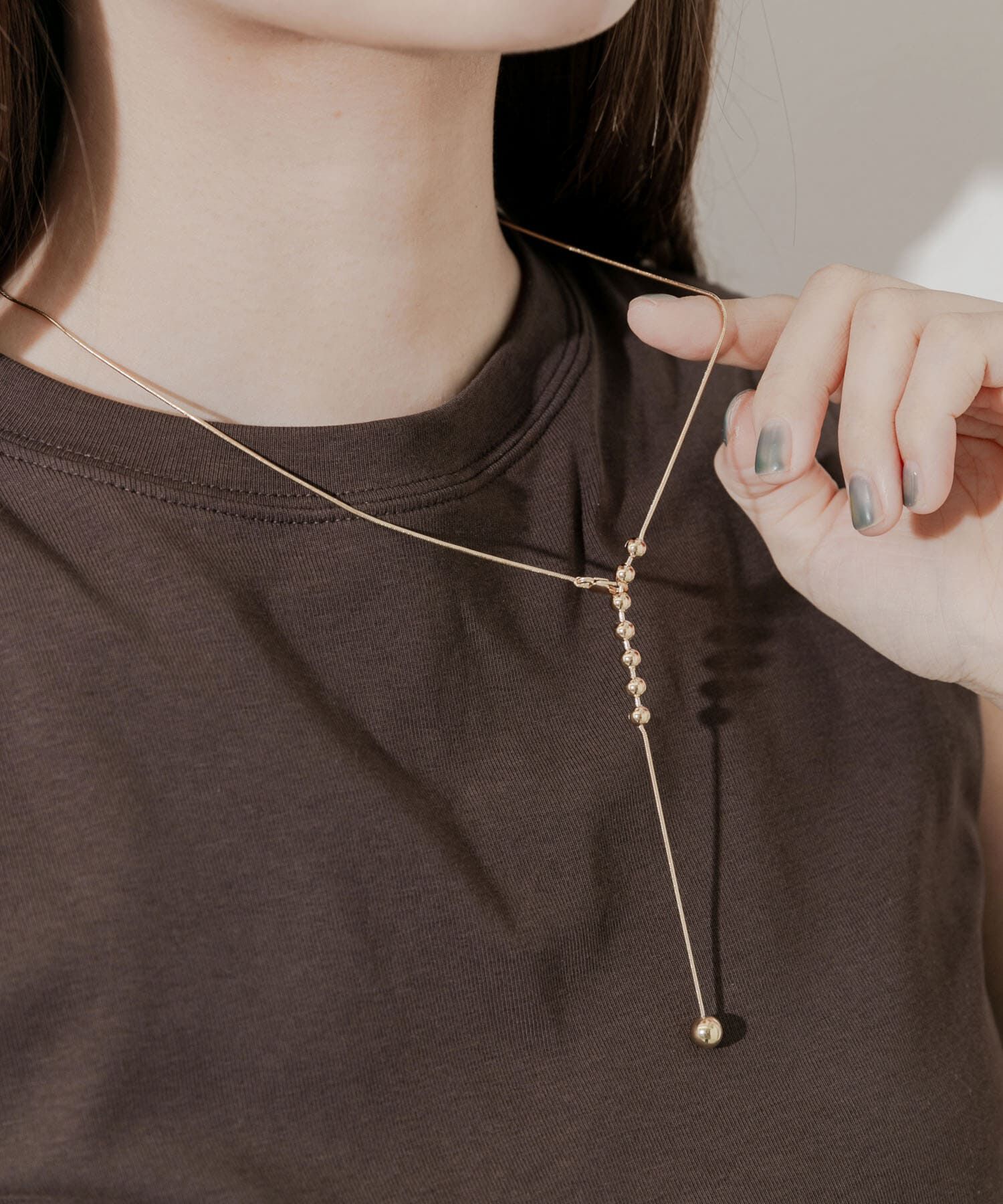 SMELLY「メタルボールYネックレス」|ネックレス|