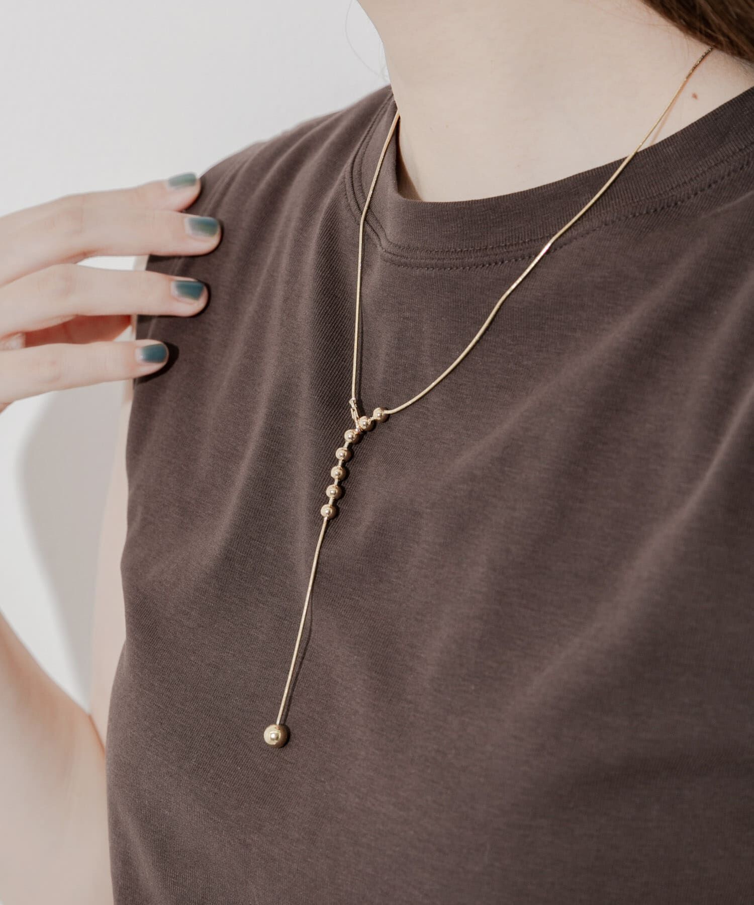 SMELLY「メタルボールYネックレス」|ネックレス|