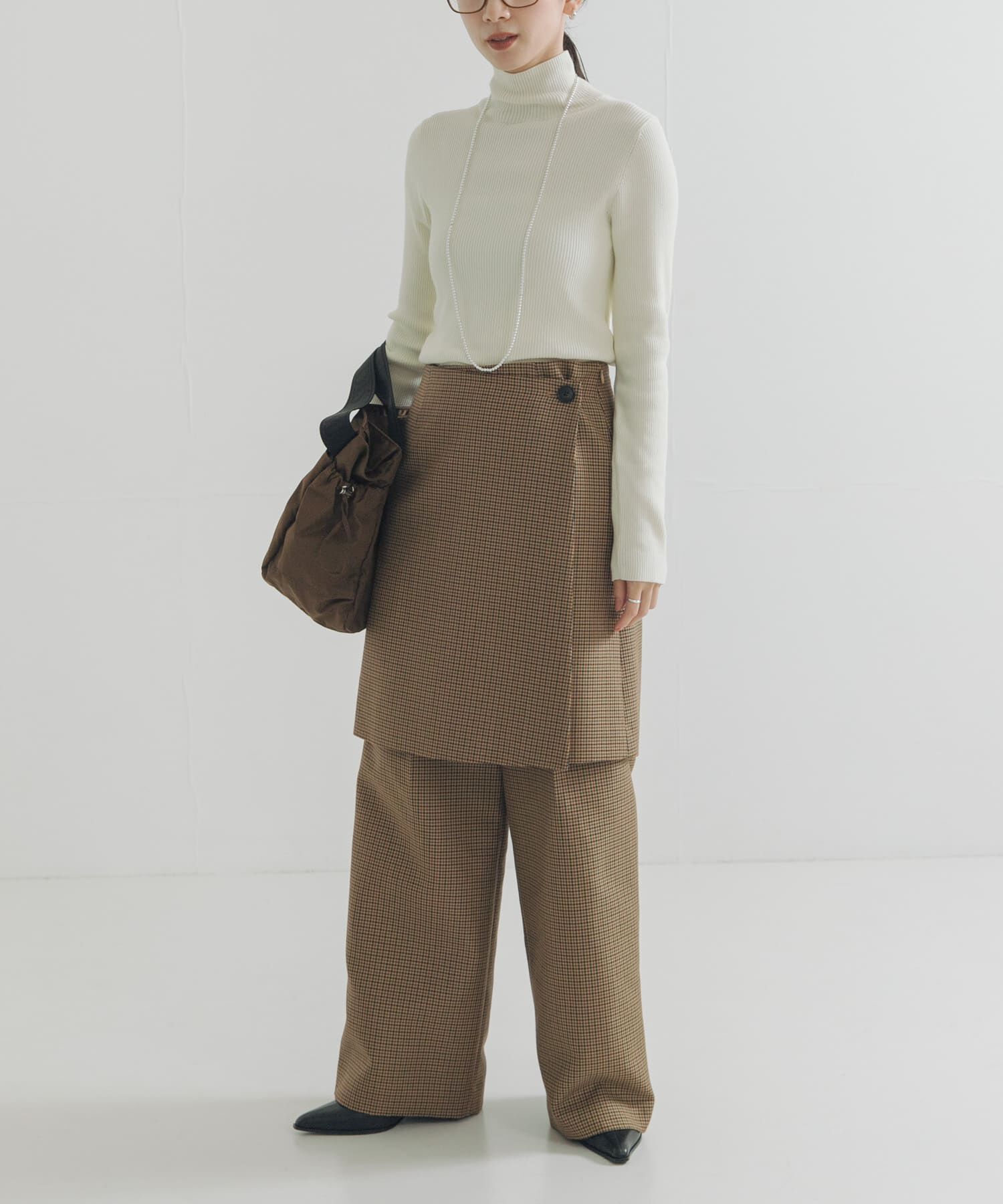 URBAN RESEARCH「ウールブレンドチェックスカート」|スカート|